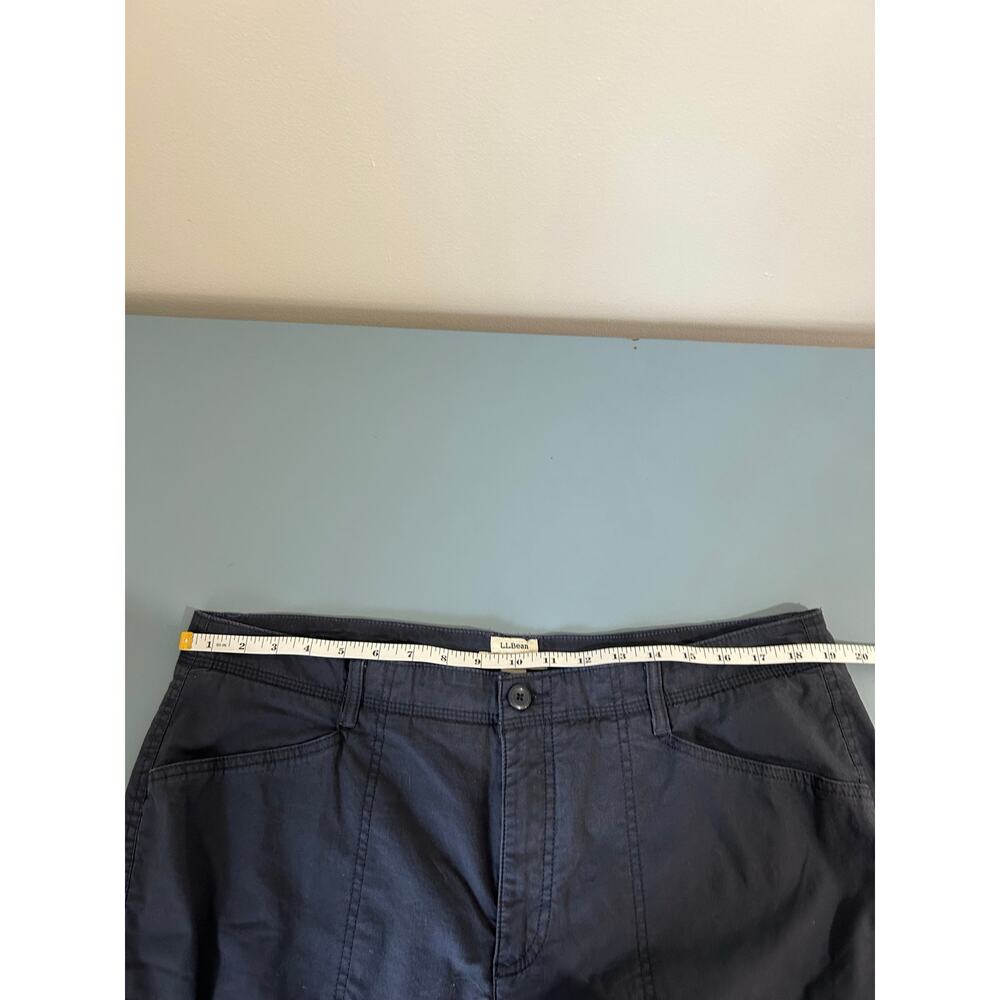 L.L. Bean flannel lined blue pants womens 16 petite favorite fit cargo gorpcore - Picture 6 of 8